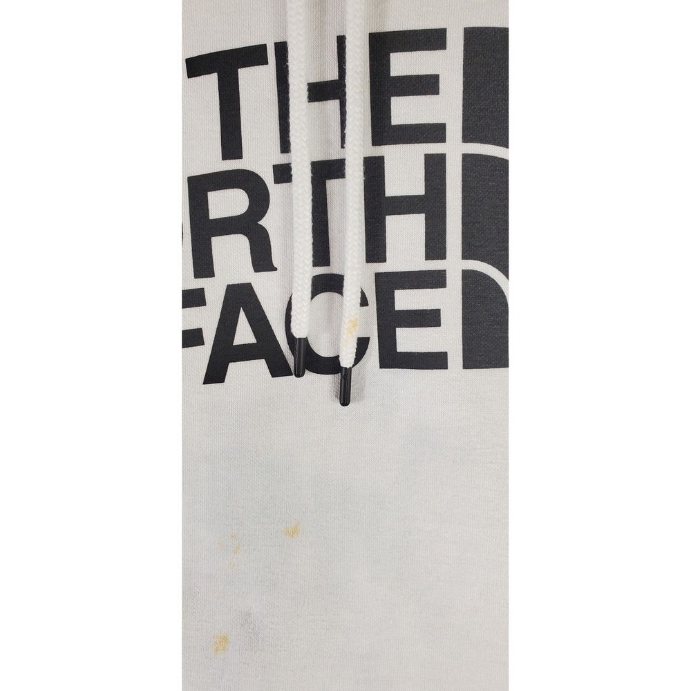 The North Face Womens 1X Pullover Hoodie White Logo Sweatshirt Raglan Sleeve - Picture 7 of 9